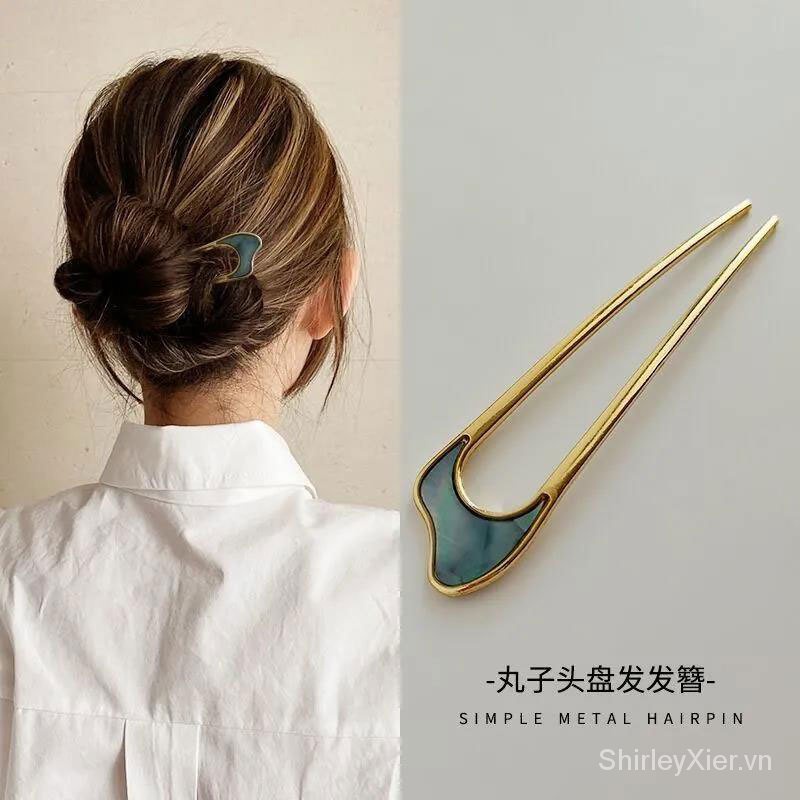 Kẹp Tóc Hợp Kim Hình Chữ u Vỏ Sò Đơn Giản