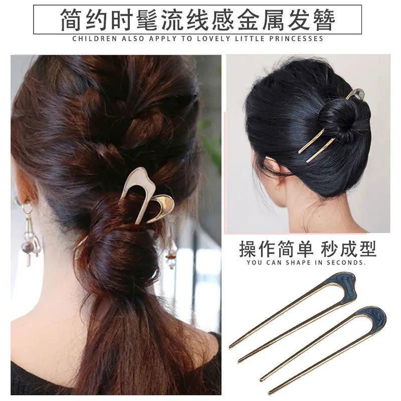 Kẹp Tóc Hợp Kim Hình Chữ u Vỏ Sò Đơn Giản