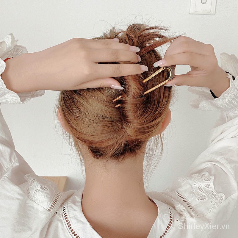 Kẹp Tóc Hợp Kim Hình Chữ u Vỏ Sò Đơn Giản