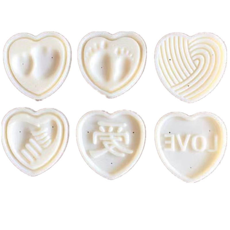 50g Khuôn Bánh Trung Thu Hình Trái Tim Hộ Gia Đình Áp Lực Tay Khuôn Bánh Trung Thu Bánh Đậu Xanh Bánh Cắt Bánh Quy Thực Phẩm Bổ Sung Bánh Ngọt Stencil DIY Dụng Cụ Bánh Trung Thu * -- *