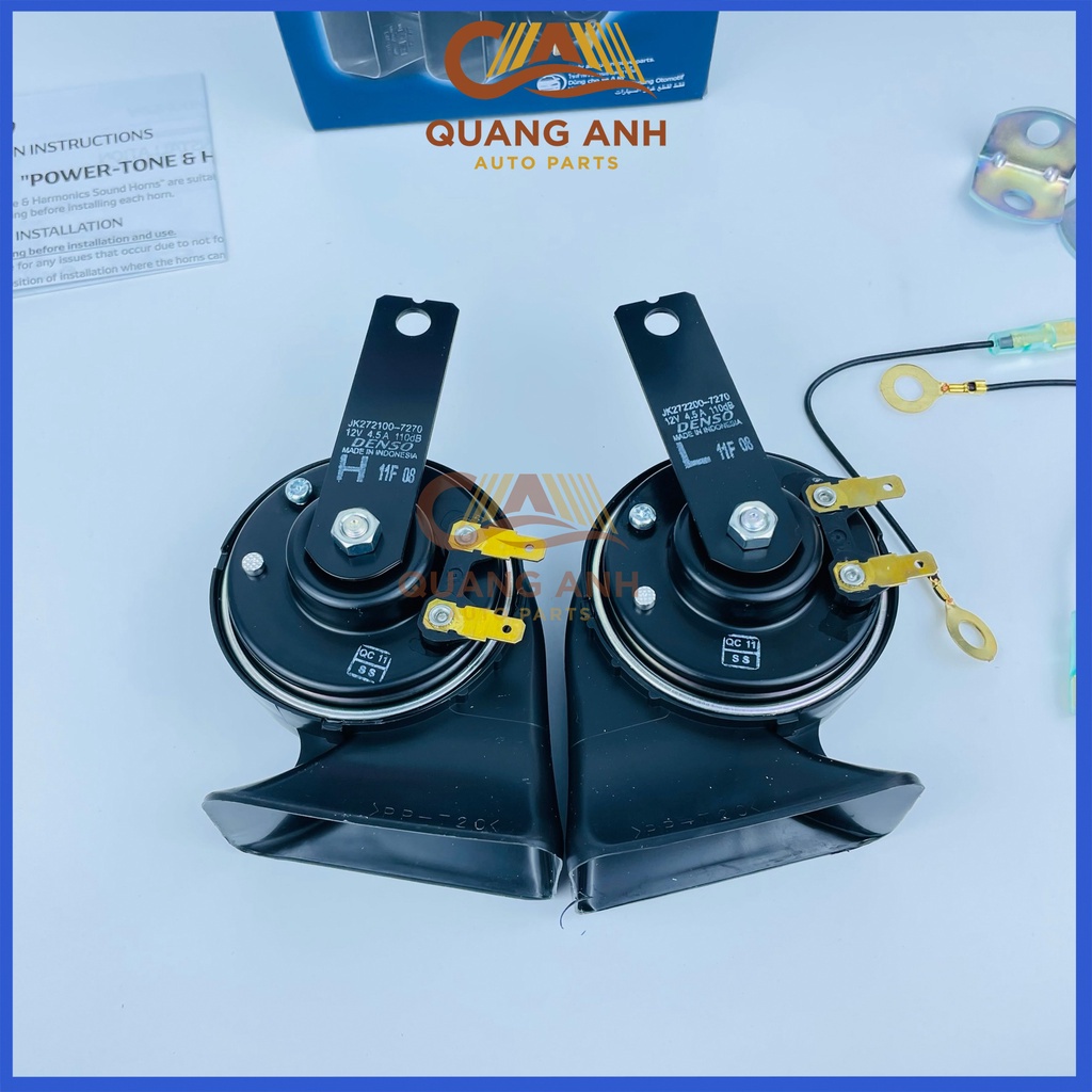 Còi, Kèn Denso 12V(có giắc), sử dụng cho các dòng xe ô tô du lịch, i10, Morning, Vios, Innova, Fortuner,Rio