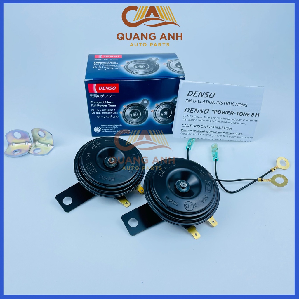 Còi, Kèn Denso 12V(có giắc), sử dụng cho các dòng xe ô tô du lịch, i10, Morning, Vios, Innova, Fortuner,Rio