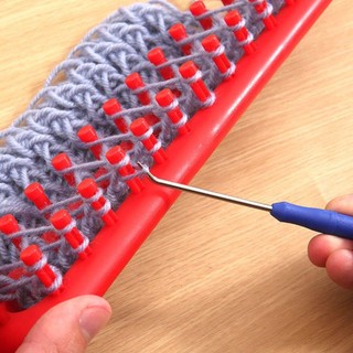 Seyawson Dệt Loom Đan Bộ, DIY Handmade Craft DIY Máy May Dụng Cụ, Nhựa Bền Hình Chữ Nhật Len Knitter Nữ