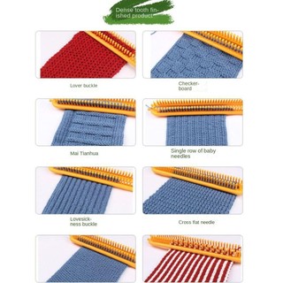 Seyawson Dệt Loom Đan Bộ, DIY Handmade Craft DIY Máy May Dụng Cụ, Nhựa Bền Hình Chữ Nhật Len Knitter Nữ