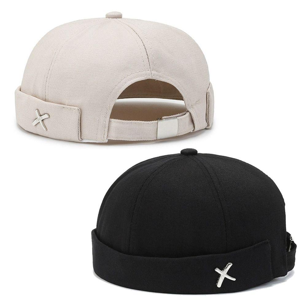 FEDAOG Mũ Docker không vành, Mũ vòm cổ điển kiểu giặt có thể điều chỉnh, Mũ beanie dưa màu trơn ngoài trời cho bé trai bé gái