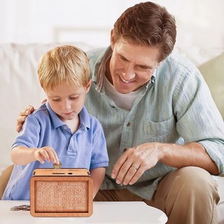 Hộp đựng tiền NEATDWELL, Ngân hàng heo đất bằng gỗ thủ công, Sử dụng tại nhà Có thể tái sử dụng với mục tiêu tiết kiệm tiền Quầy tiền xu Lưu trữ trẻ em