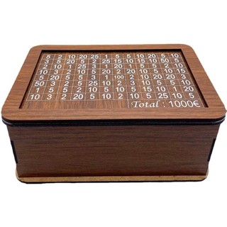 METALWRK Piggy Bank, Hộp đựng tiền thủ công bằng gỗ, Sử dụng tại nhà với mục tiêu tiết kiệm tiền Quầy lưu trữ tiền có thể tái sử dụng Ngân hàng trẻ em