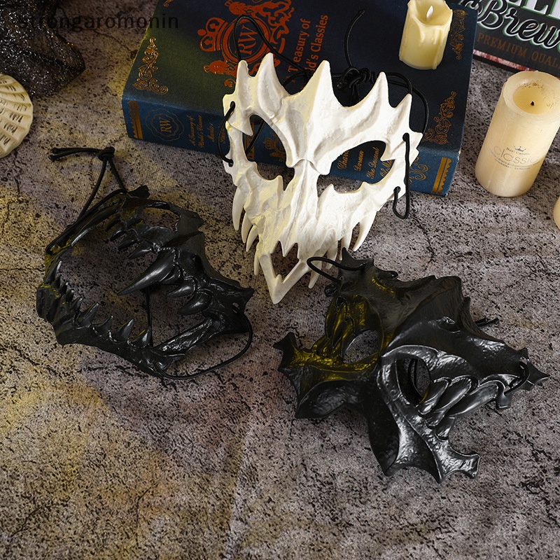 ST Đảng Mặt nạ Răng Dài Demon Skeleton Nửa Mặt nạ Sói Rồng Hổ Houjuu Nue Mặt nạ Cosplay Halloween Trang Phục Đạo Cụ ST