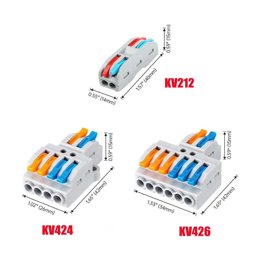 [giá cực thấp] Cút nối dây điện cho dây đơn dây đôi dây ba tiện dụng KV PCT