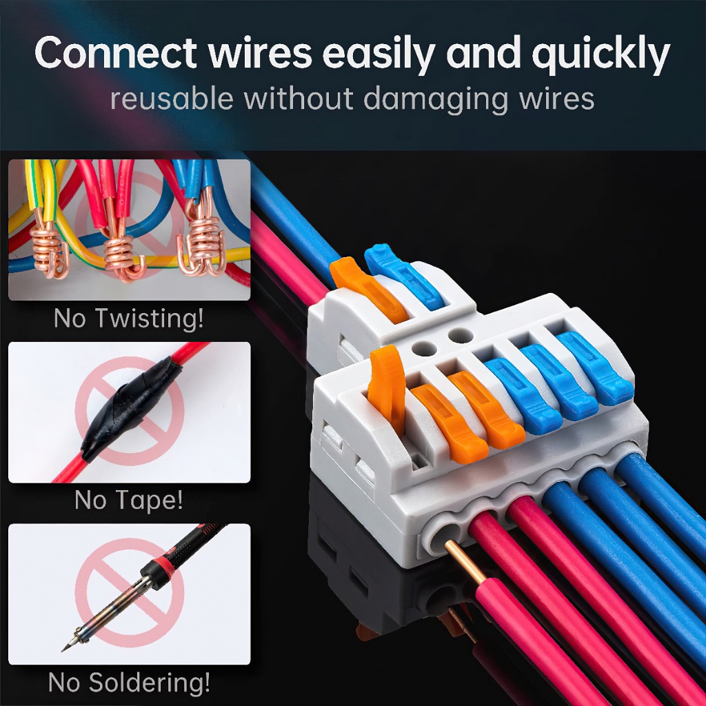 [giá cực thấp] Cút nối dây điện cho dây đơn dây đôi dây ba tiện dụng KV PCT