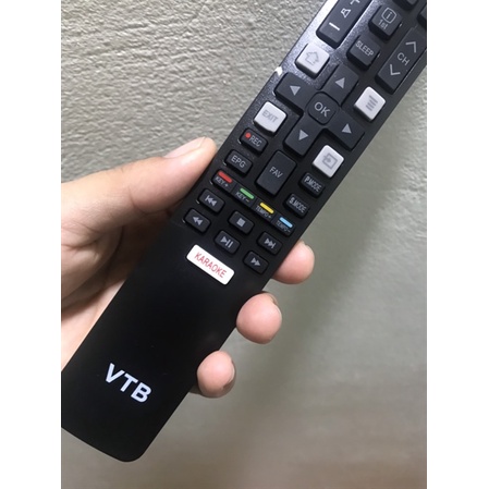 Điều khiển remote từ xa dùng cho tivi VTB dài có nút KARAOKE smart internet - hàng mới - tặng kèm pin