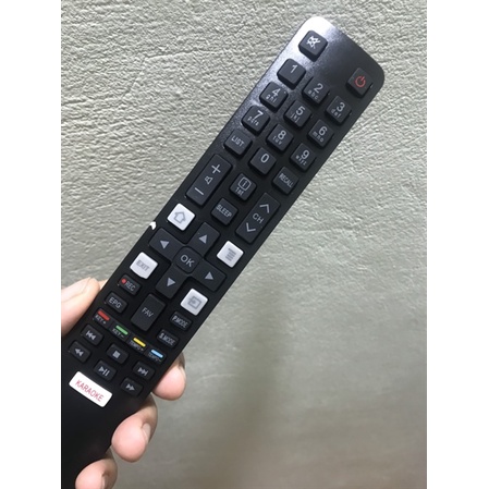 Điều khiển remote từ xa dùng cho tivi VTB dài có nút KARAOKE smart internet - hàng mới - tặng kèm pin
