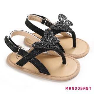 Mg-baby Girl 's Bướm Dép Mùa Hè Đế Mềm Giày Công Chúa Đầu Tiên Walker Cũi Giày