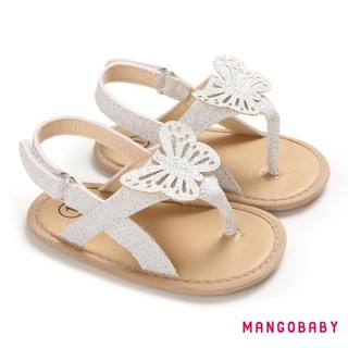 Mg-baby Girl 's Bướm Dép Mùa Hè Đế Mềm Giày Công Chúa Đầu Tiên Walker Cũi Giày