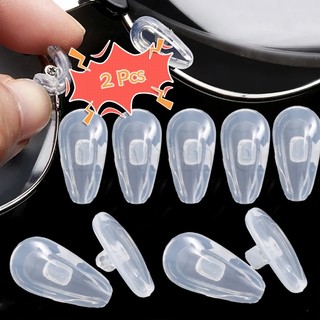 Set 2 Đệm Mũi Silicon Trong Suốt Chống Trượt Có Thể Thay Thế Cho Mắt Kính