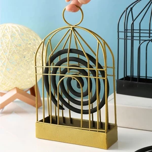giá treo nhang muỗi, lồng treo nhang muỗi hộp để nhang muỗi hình lồng chim khay để nhang muỗi bằng thép