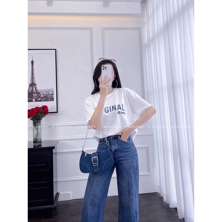 ÁO THUN FORM RỘNG MÀU TRẮNG IN CHỮ ORIGINAL NĂNG ĐỘNG DỄ PHỐI ĐỒ