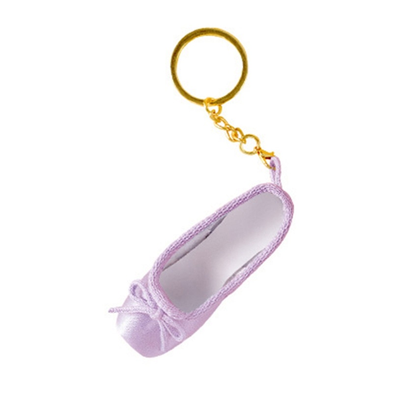 Wellb Delicate Satin Pointe Giày Móc Khóa Mini Ballet Phụ Kiện Móc Khóa Dễ Thương Quyến Rũ