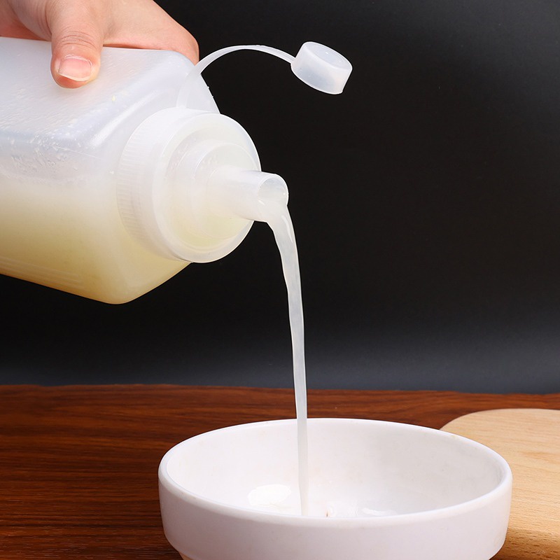 Bóp Chai Nước Sốt Hộp Đựng Gia Vị Miệng Lớn Chống Bụi Gia Vị Nhà Bếp Salad Sốt Dầu Ô Liu Chai