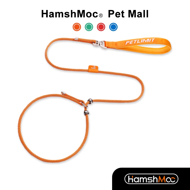 HamshMoc Dây xích chó hình chữ P Dây xích thú cưng hạng nặng Vòng cổ và dây xích chó tích hợp mạnh mẽ có tay cầm thoải mái Bền cho chó