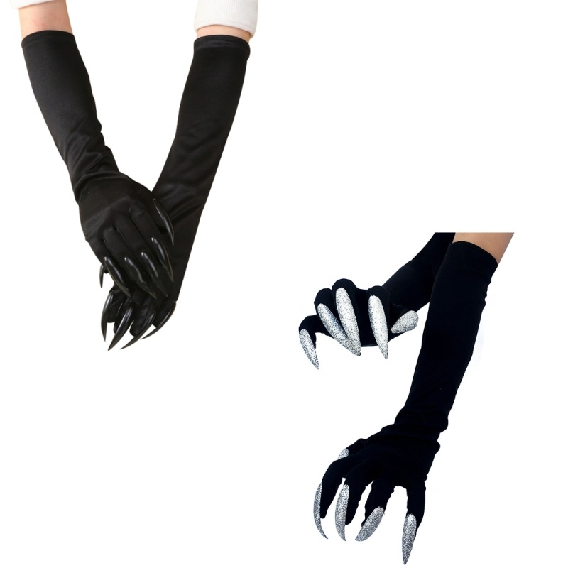 YOI Đáng Sợ Halloween Sói Móng Vuốt Găng Tay Handmade Móng Tay Phù Thủy Tay Mardi Gras Móng Tay Dài Sinh Nhật Trang Phục Hóa Trang