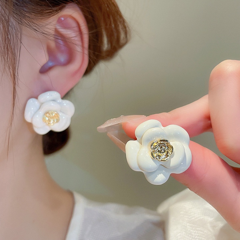 Bông tai hoa phong cách cổ điển Pháp, làm từ bạc 925 cao cấp, không gây kích ứng da