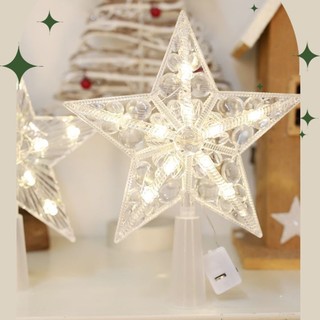 Đèn led Hình Ngôi Sao Năm Cánh Trang Trí Cây Thông Noel