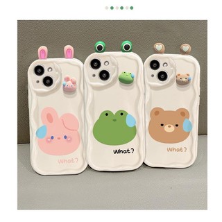 Ốp Điện Thoại Viền Gợn Sóng Hình Gấu / Thỏ / Ếch 3d Cho samsung galaxy a13 a24 a14 a71 a72 a73 g530 j2 j7 prime