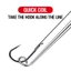Dụng Cụ Gỡ Lưỡi Câu Cá 17.5cm Bằng Thép Không Gỉ