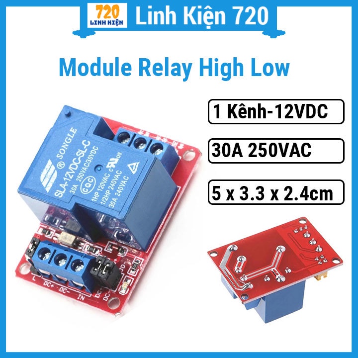 Module relay 30A 250VAC High / Low 1 kênh - 12VDC | Shopee Việt Nam