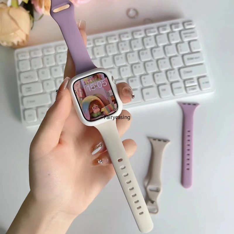 Dây đeo màu kép cho Apple Watch 46MM Band Ultra 2 49mm 45mm 44mm 42mm 41mm 40mm 38mm Vòng đeo tay thể thao Correa iwatch Series 10 9 Ultra 7 Se 3 6 8 5 4