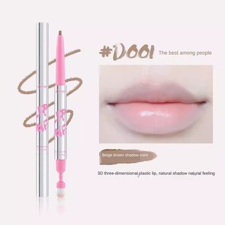 NEIYOU Son Môi Kiêm Bút Kẻ Viền Môi Hai Đầu Không Thấm Nước Lâu Trôi neiyou Màu Sắc