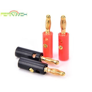 Set 10 Đầu Cắm Chuối Mạ Vàng 4mm Chuyên Dụng Cho Loa Âm Thanh