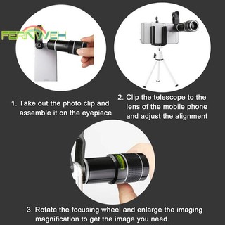 [fernweh] Ống Kính Phóng To 20x zoom hd Kẹp Điện Thoại Thông Minh [Mới]