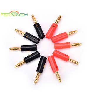Set 10 Đầu Cắm Chuối Mạ Vàng 4mm Chuyên Dụng Cho Loa Âm Thanh