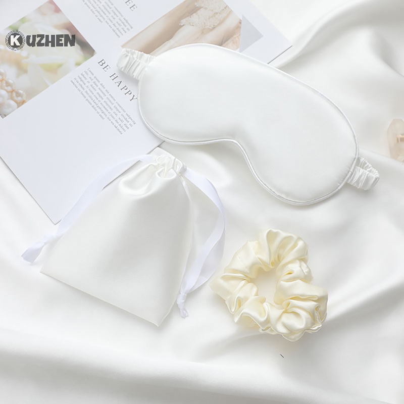 Kuzhen Mặt Nạ Che Mắt Ngủ Bằng Lụa Hỗ Trợ Thư Giãn Giấc Ngủ