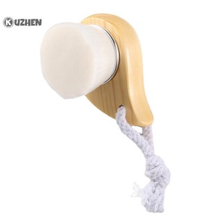 Kuzhen 1 Cọ Rửa Mặt Làm Sạch Da Với Tay Cầm Bằng Gỗ Lông Mềm