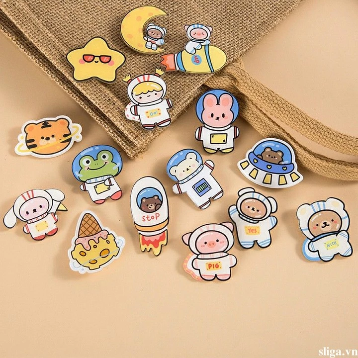 🍥jellycuty🍥 1k Ghim Cài Quần Áo, Ghim Cài, Huy Hiệu Balo Anime Cute, Ghim Pin Cài Cặp Hình BEAR đồ