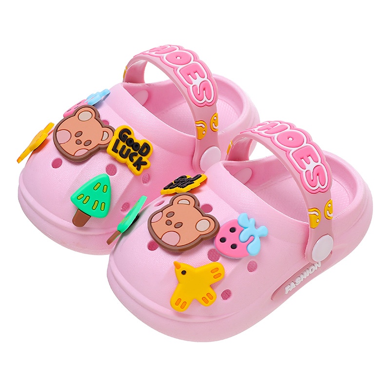 Giày Sandal Cho Bé  Đế Mềm Chống Trượt In Hình Hoạt Hình Dễ Thương Thời Trang Mùa Hè Dành Cho Trẻ Em