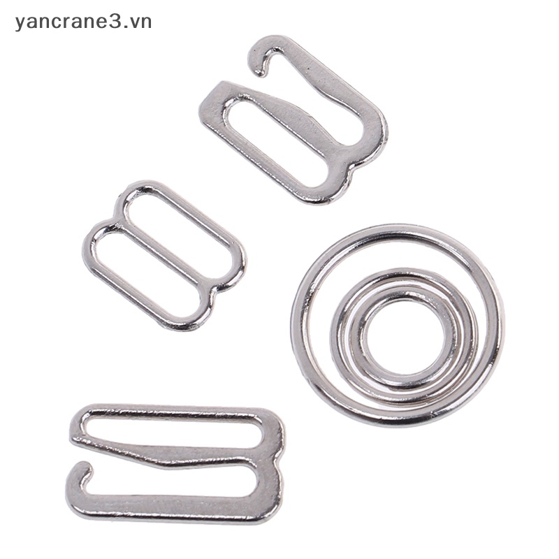 Set 100 Móc / Vòng Tròn Bằng Kim Loại Bạc Làm Đồ Lót / Dây Áo Ngực {yancrane3.vn}