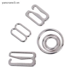 Set 100 Móc / Vòng Tròn Bằng Kim Loại Bạc Làm Đồ Lót / Dây Áo Ngực {yancrane3.vn}