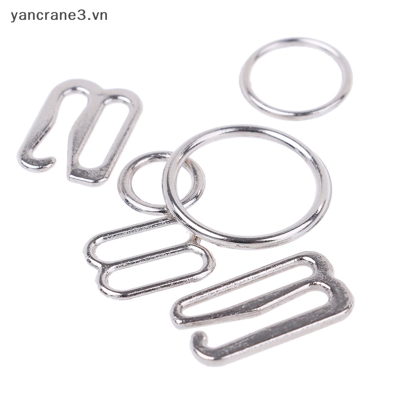 Set 100 Móc / Vòng Tròn Bằng Kim Loại Bạc Làm Đồ Lót / Dây Áo Ngực {yancrane3.vn}