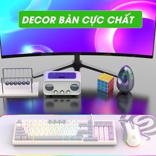Bàn Phím Cơ Và Chuột Đèn led km800, 7 Màu Sắc Mịn Màng Bền Bỉ Bàn Phím Chơi Game Làm Việc