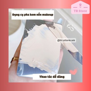 Vỉ và que kim loại pha kem nền trang điểm Gecomo cao cấp không gỉ