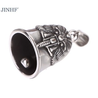 JINHF Vintage Bạc Chuông Đá Mặt Dây Chuyền Vòng Cổ Cho Nam Xe Máy Biker Trang Sức HOT