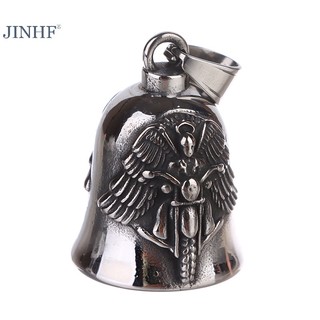 JINHF Vintage Bạc Chuông Đá Mặt Dây Chuyền Vòng Cổ Cho Nam Xe Máy Biker Trang Sức HOT