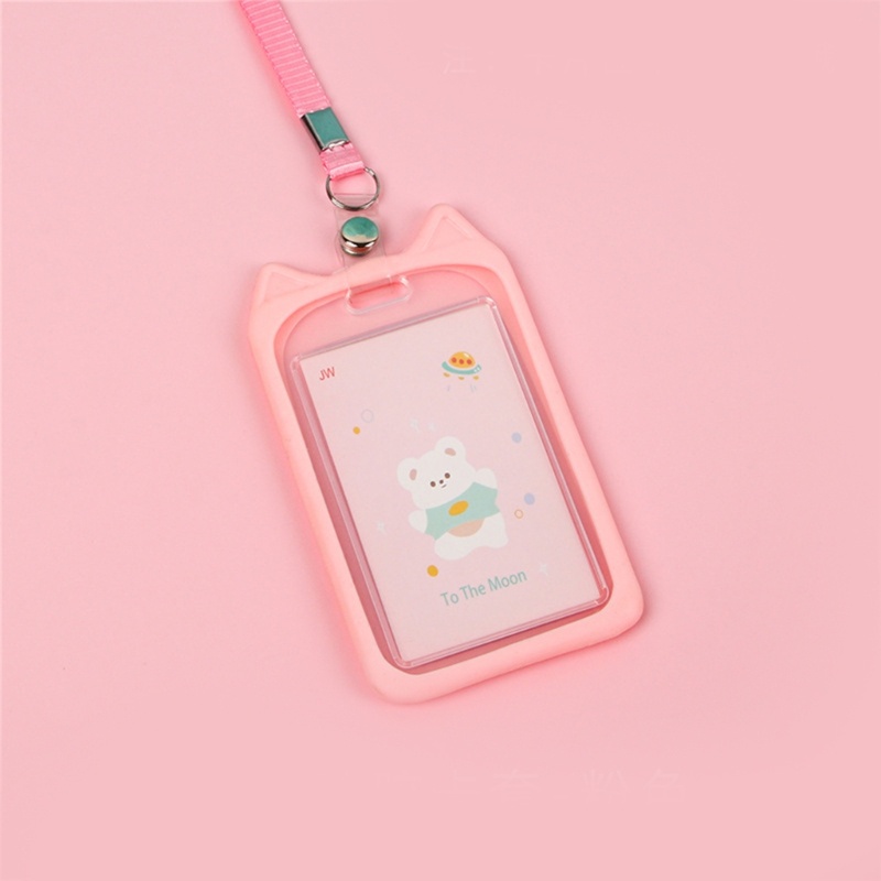 FL Hợp Thời Trang Tai Mèo Silicone Đựng Thẻ Tay Giữ Thẻ Của Bạn An Toàn Và Thời Trang