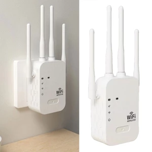 Bộ mở rộng tín hiệu lặp lại WiFi 1200Mbps Bộ định tuyến WIFI Bộ lặp tín hiệu không dây 2 4 + 5Ghz Bốn ăng-ten