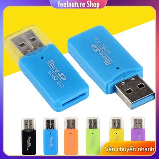 Thẻ Nhớ Có Sẵn Bằng Nhựa Đầu đọc Thẻ Nhớ Di động Mini TF Micro SD USB 2.0 Truyền Tốc độ Cao Tất Cả Trong Một Feelnature