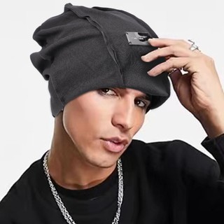 Mũ beanie cotton Mềm Mại Thoáng Khí Màu Trơn In Chữ Phong Cách hip hop Đường Phố Cho Nam Nữ